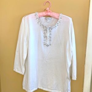 CJ Banks sweater with Bling! Plus Size 1X